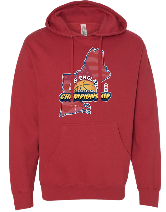 Red New England State Basketball Sweatshirt