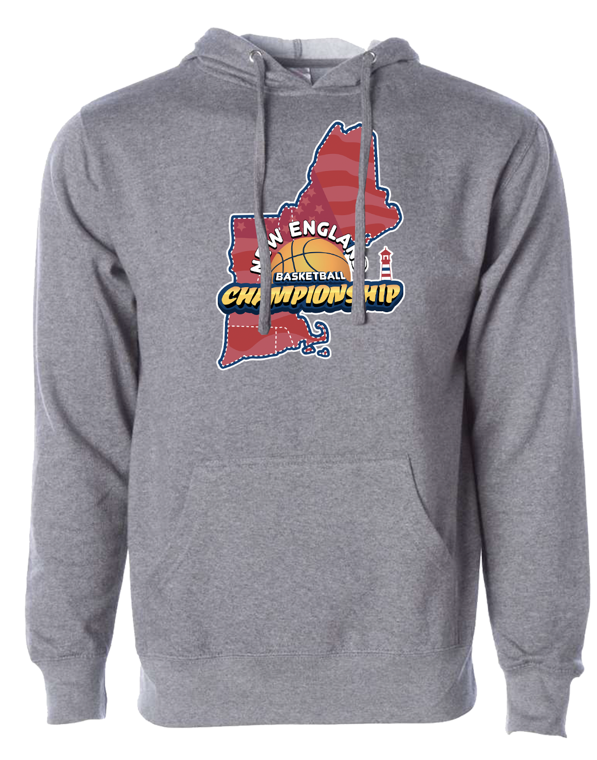 Grey New England State Basketball Sweatshirt