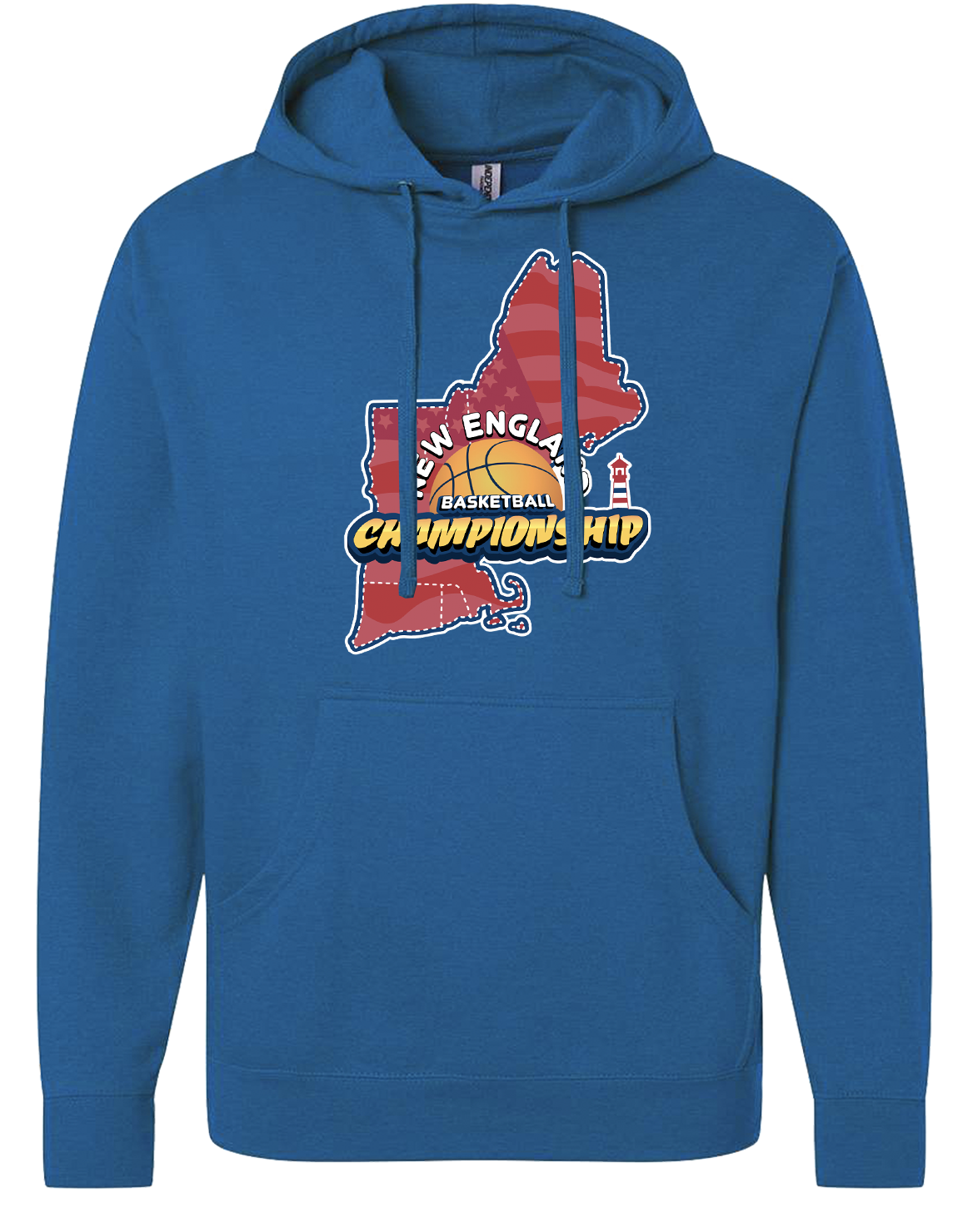Heather Blue New England State Basketball Sweatshirt