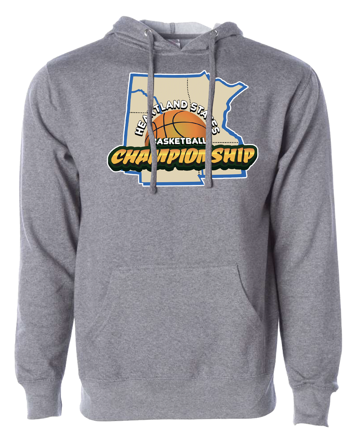 Grey Heartland State Basketball Sweatshirt