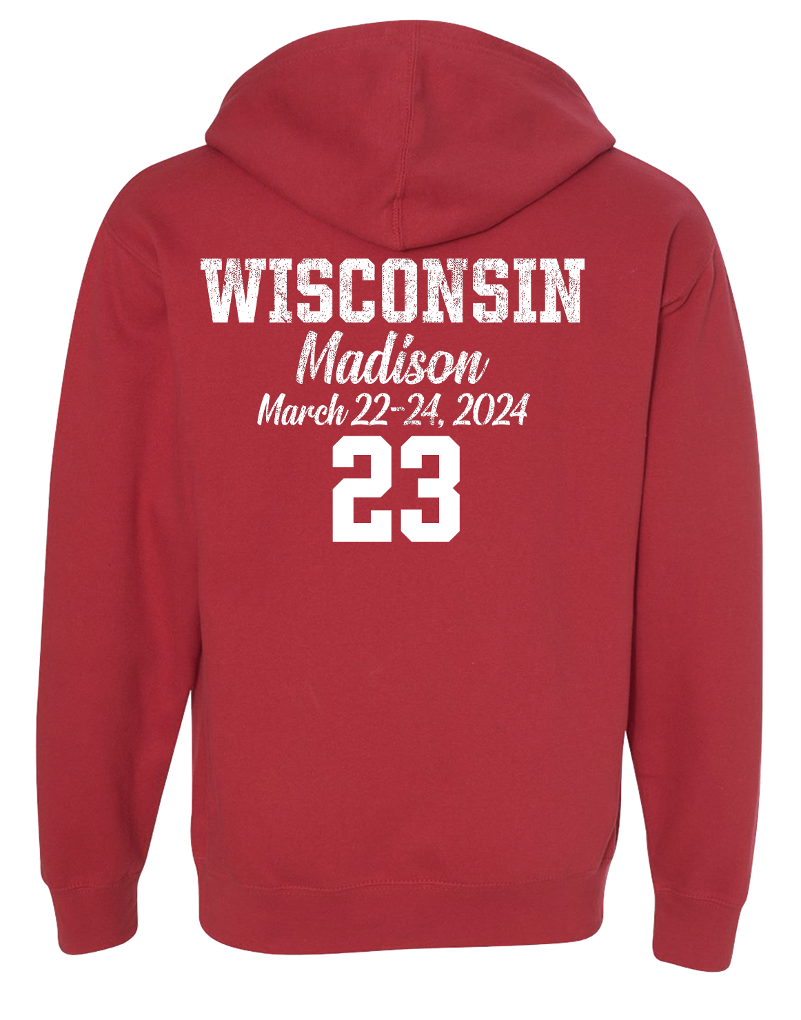 Red Wisconsin State Basketball Sweatshirt