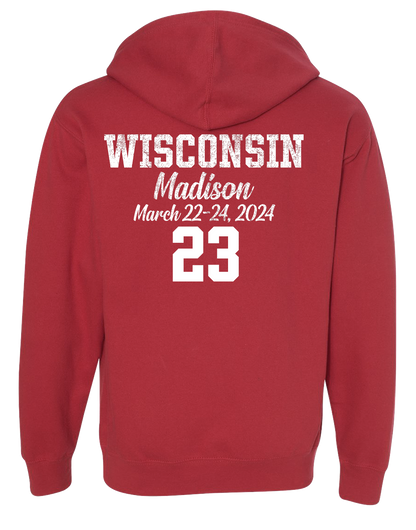 Red Wisconsin State Basketball Sweatshirt