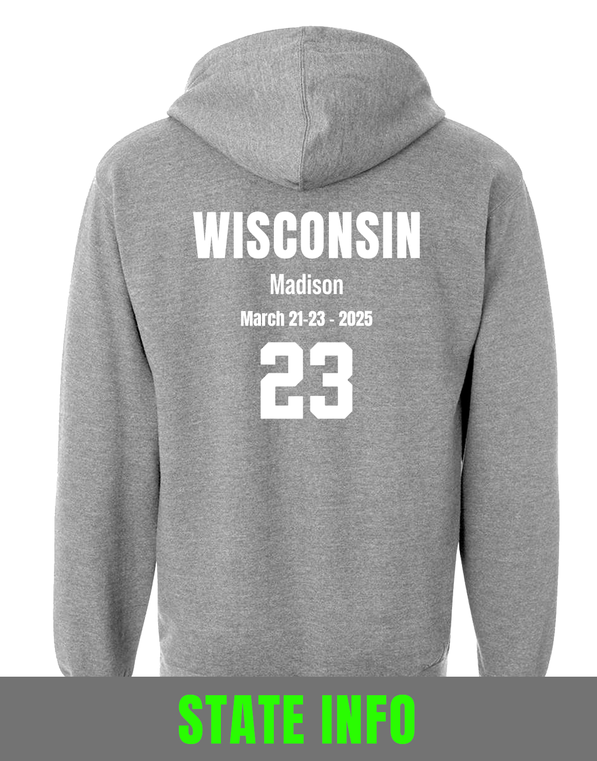 Grey Wisconsin State Basketball Sweatshirt