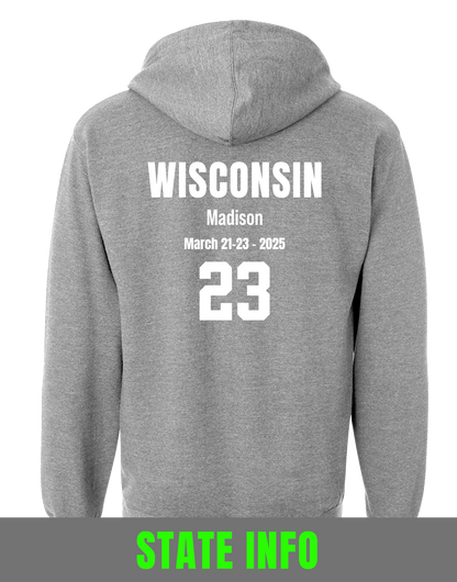 Grey Wisconsin State Basketball Sweatshirt