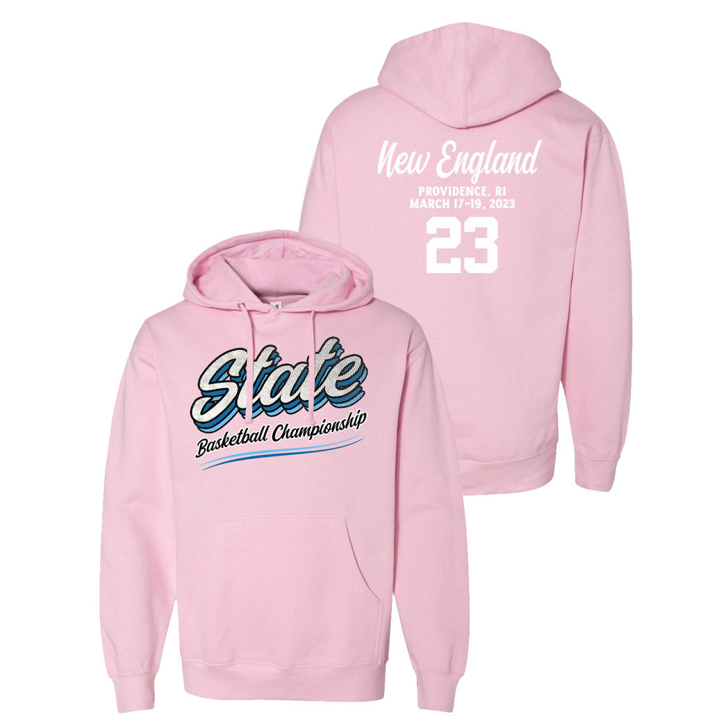 Pink New England State Basketball Sweatshirt