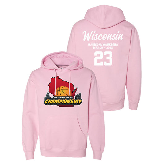 Pink Wisconsin State Basketball Sweatshirt