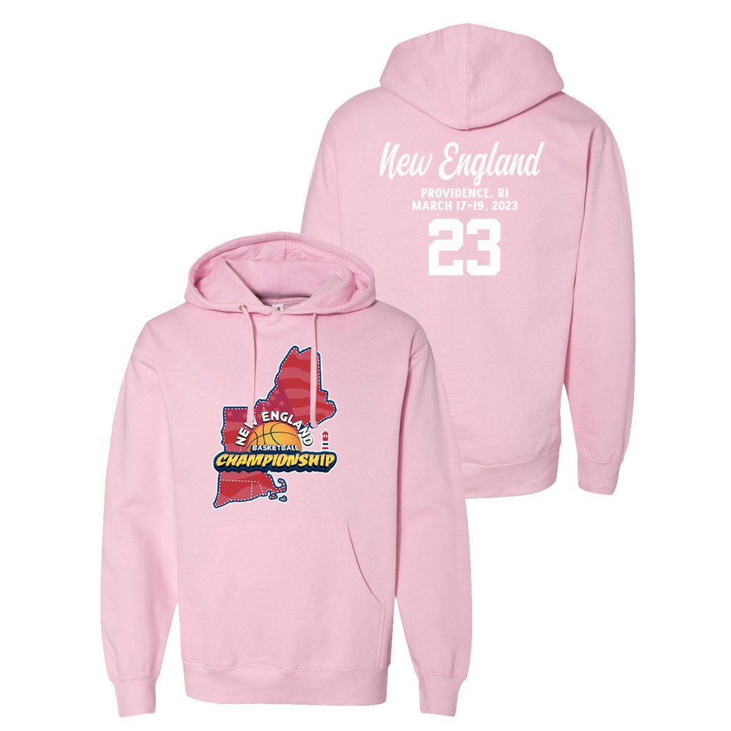 Pink New England State Basketball Sweatshirt